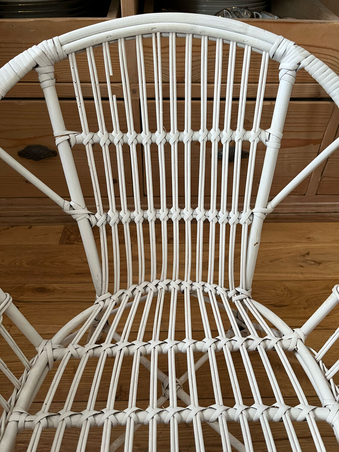 Old rattan children's chair