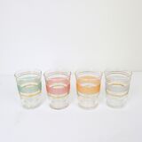 13 glasses with granite liqueurs