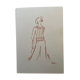 Tableau signé à l’encre gravure de mode « étude modèle de pull femme »