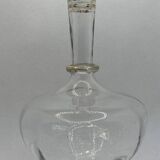 Set of liqueur carafe and three stemmed glasses