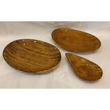 Assiette faux bois