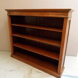 Antique oak open bookcase