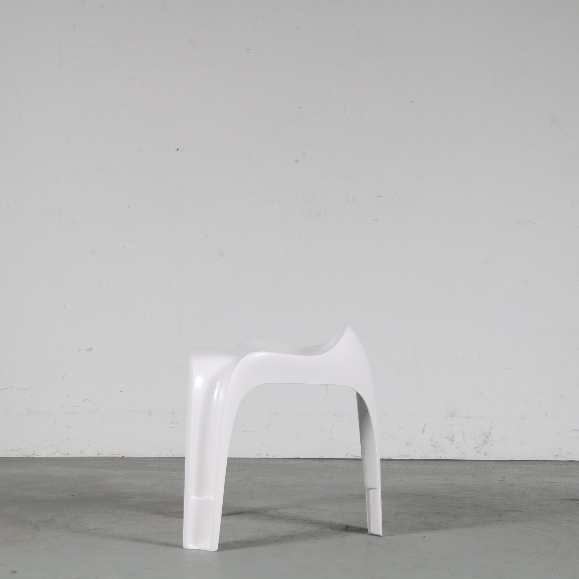 2000s White “Casalino” stool by Alexander Begge for Casala, Germany