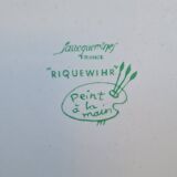 Set of 3 earthenware dishes from Sarreguemines, Riquewihr model.