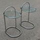 German chrome and glass bedside tables, 1981, set of 2