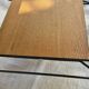 Small table, vintage Scandinavian TV unit in metal and wood, renovated.