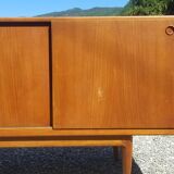 Scandinavian teak row 4 sliding doors - 60s