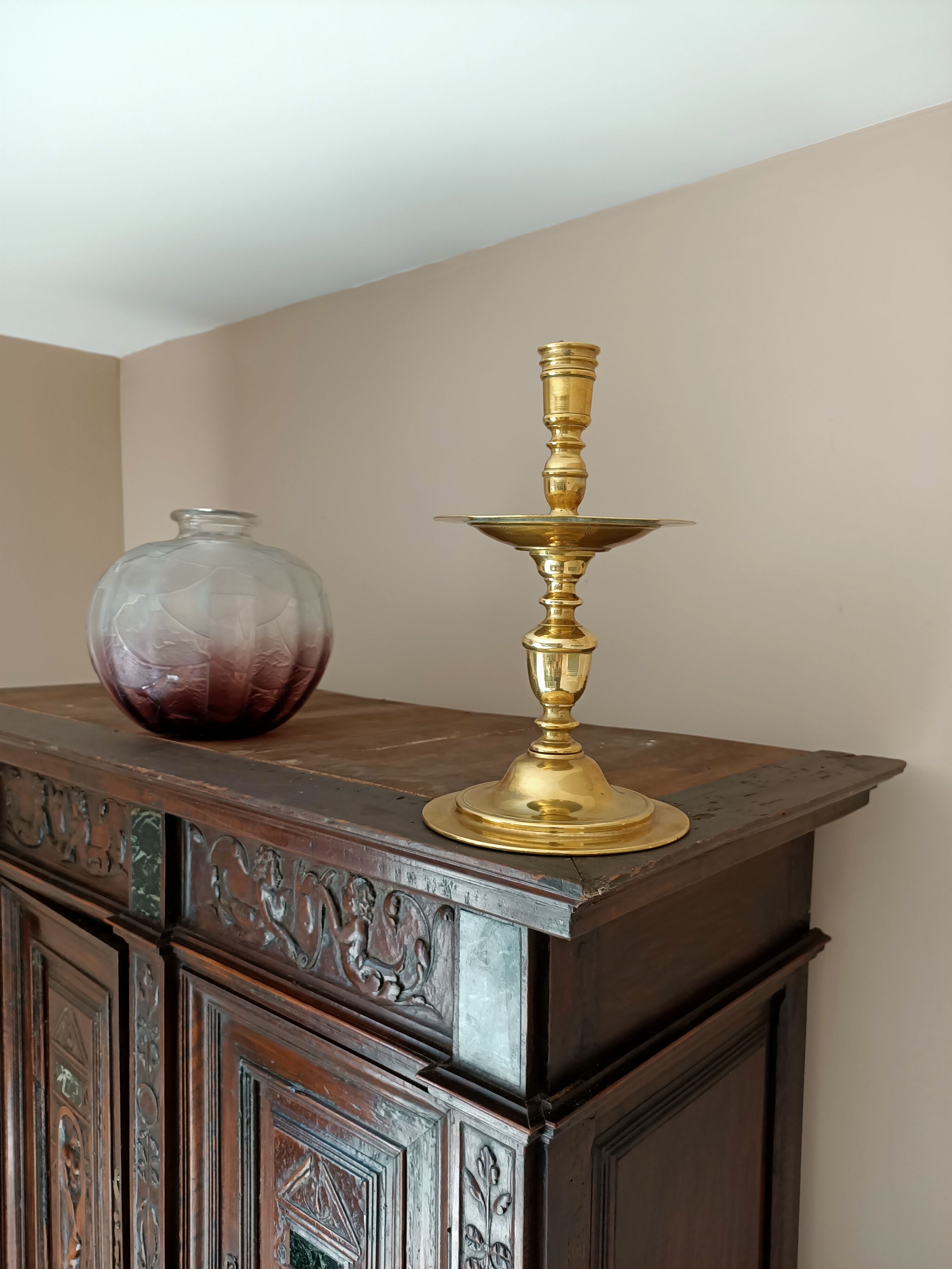 Antique bronze candle holder Heemkersk