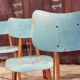 Série de 4 chaise bois Ton 1960