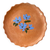 Artisanal ceramic flower plate