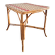 Rectangular rattan table for children, French vintage, side table.