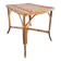 Rectangular rattan table for children, French vintage, side table.