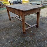 19th century country farm table in oak