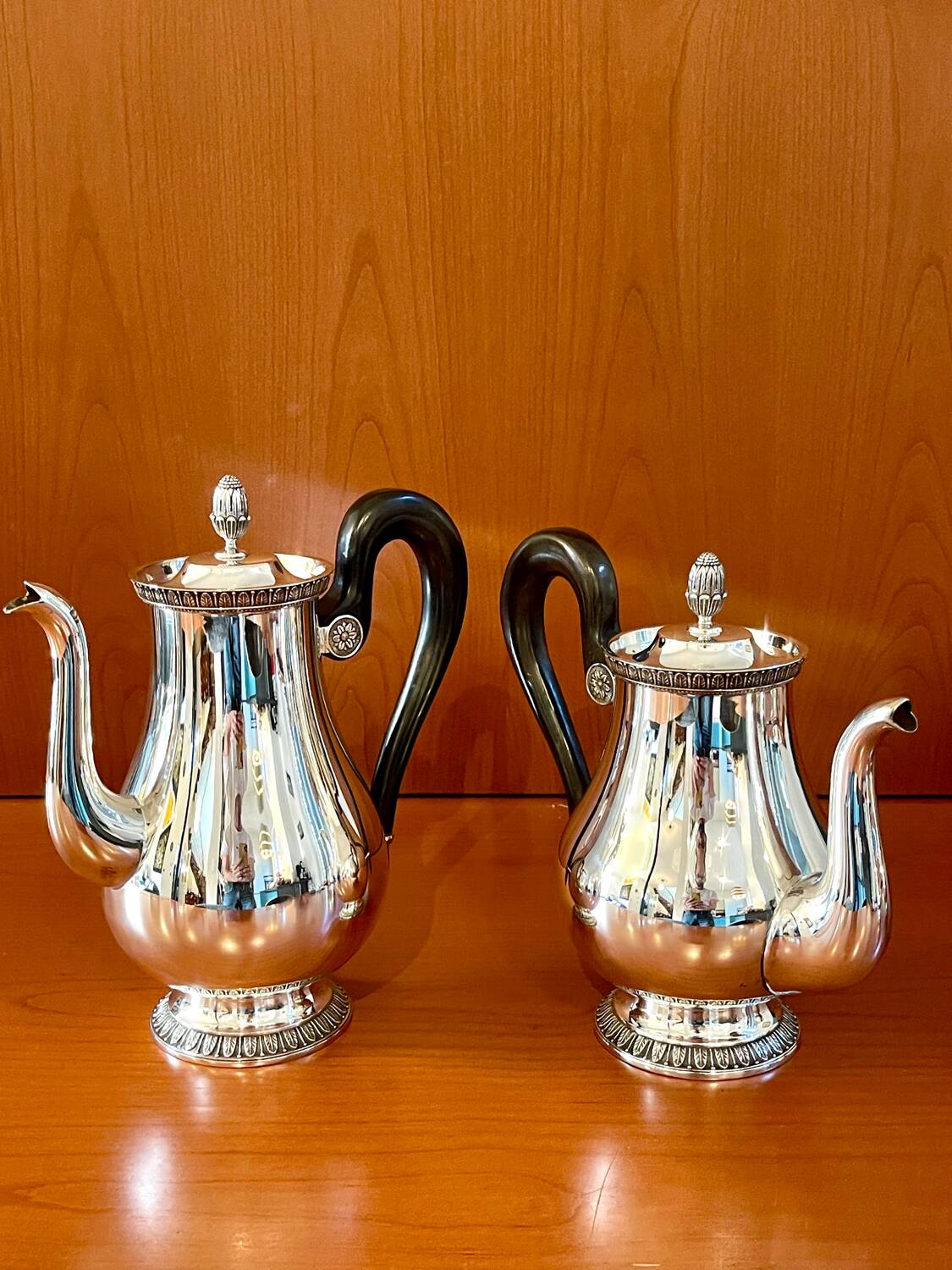 Christofle Malmaison 5-piece coffee and tea service with tray