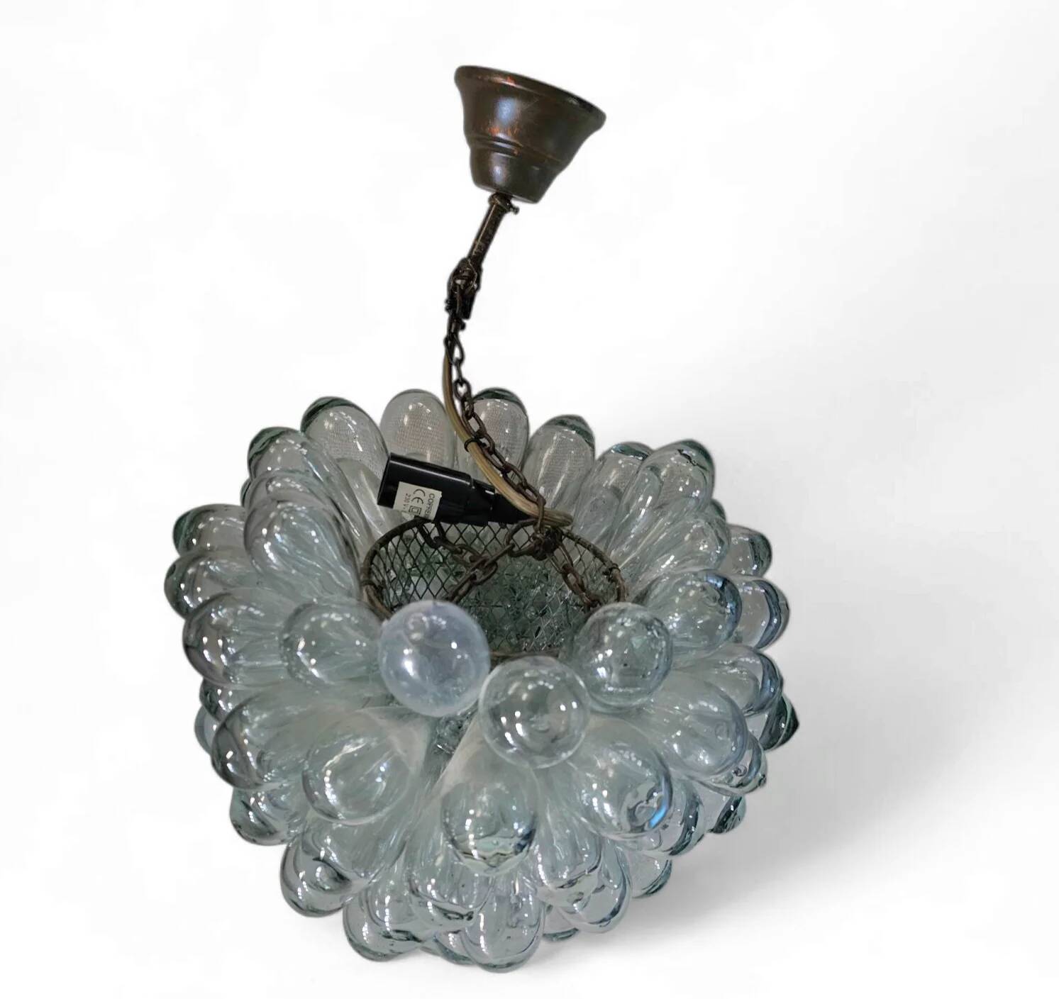 Lartigiani hanging lamp hand blown glass 1960s