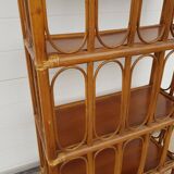Old shelf in bamboo and rattan 70s