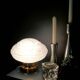 XL white globe table lamp in Clichy glass