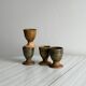 Set of 4 handmade ceramic egg cups