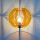 Space Age acrylic table lamp with a nylon wire thread & orange acrylic shade