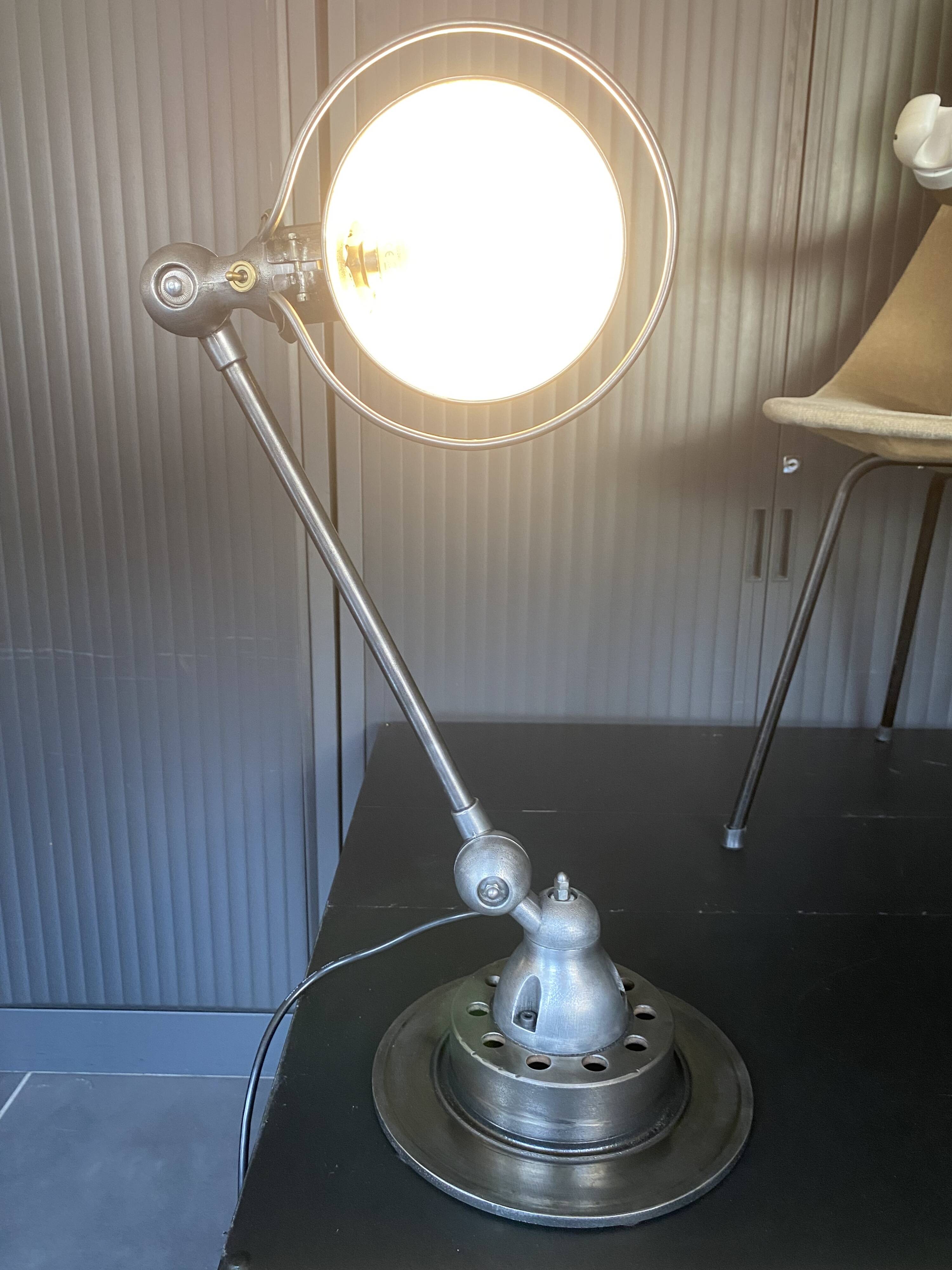 Lampe jieldé 1 bras patine graphite industriel vintage