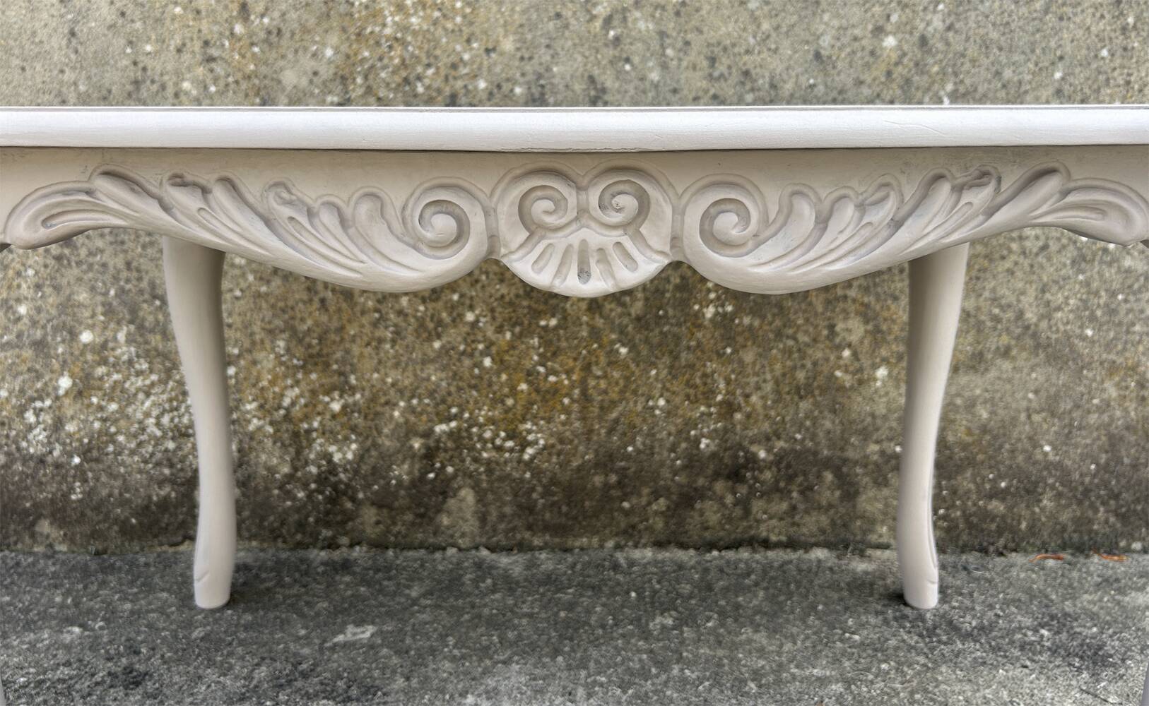 Small coffee or side table, oak, baroque style, vintage