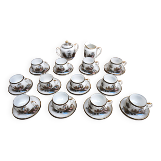 Porcelain tea set soko china temple decor