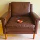 Danish mid century lounge chair in leather, 1960s