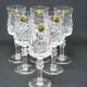 6 thick cut crystal wine glasses ff crystal hand