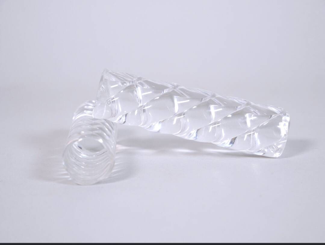 Crystal knife holder signed baccarat