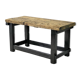 Antique blackened wood and varnished top