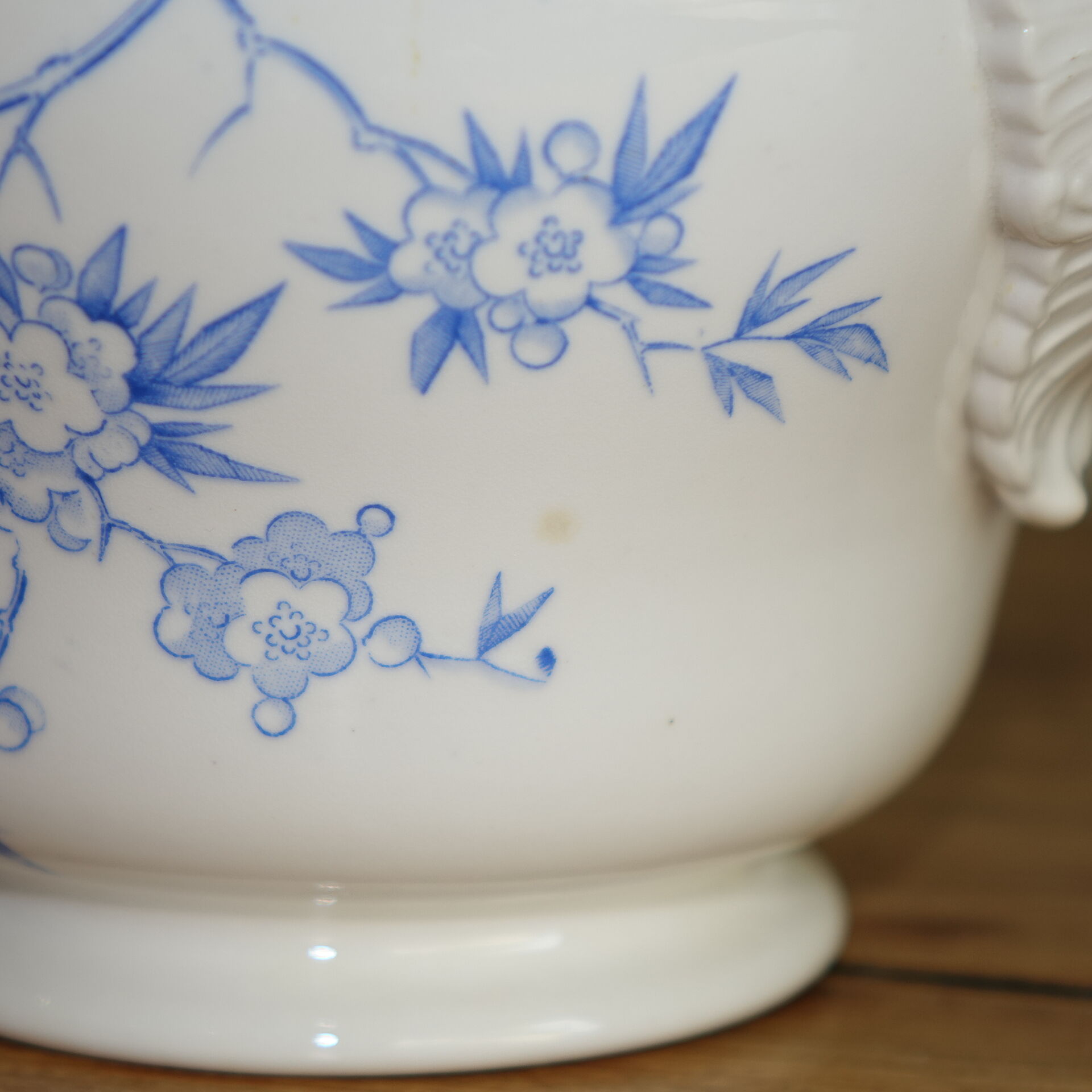 Teapot Sarreguemines model thorns - blue