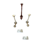 Lot pateres steel and porcelain vintage