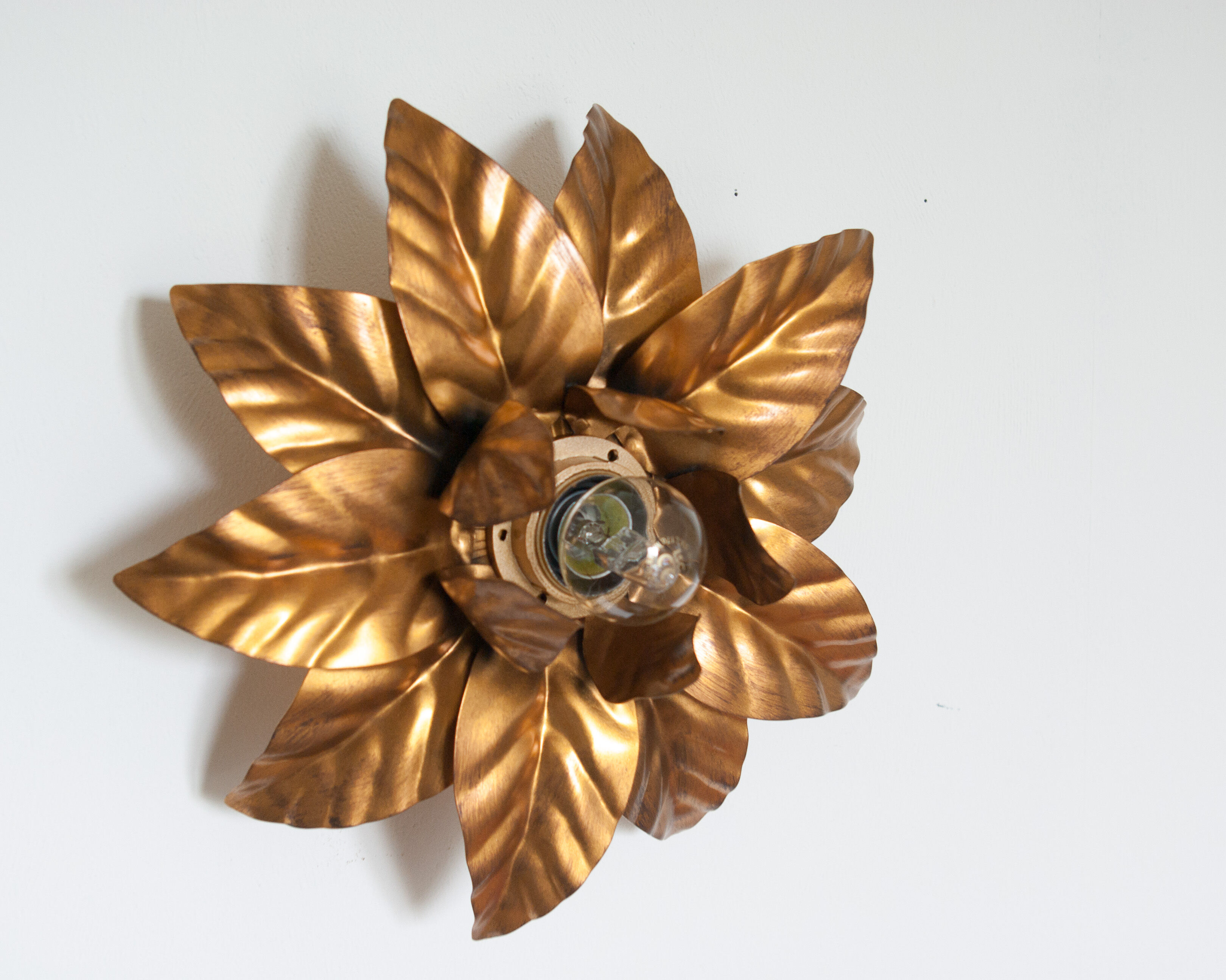 Paire d'appliques fleur