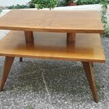 Table low legs compass double tray