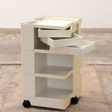 Space Age white Joe Colombo 'Boby' storage trolley, 1970s