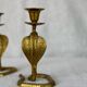 Vintage brass cobra snake candle holders