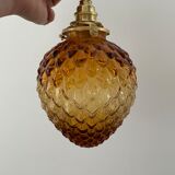 Wall lamp Electrified golden pine cone to nine