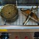 Brutalist vintage brass candlestick