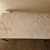 Coffee table - In bronze and white marble top - Louis XVI style, neo-classical