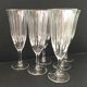 6 chiseled glass champagne flutes