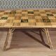 Rattan And Ceramic Dining Room Table Audoux Minnet attribution