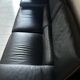 Roche Bobois black leather sofa