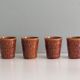 Sarreguemines pitcher and goblets, France 1970s