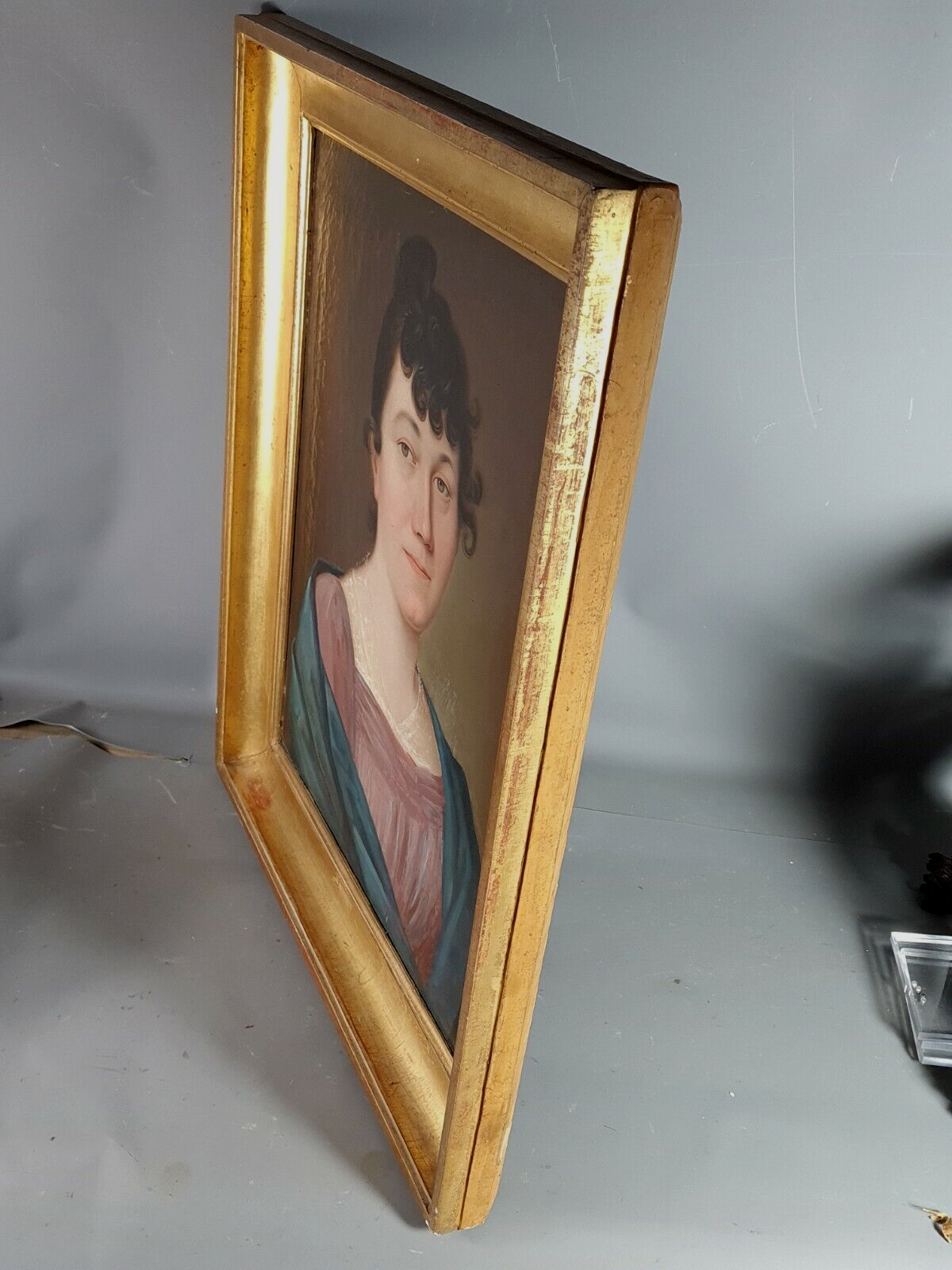 French School early nineteenth century portrait of a young woman Beautiful state SB