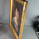 Portrait à l'huile Ecole Française début XIXe siècle d'une jeune femme  Bel état SB