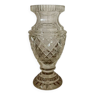 Vase en cristal taillé vintage