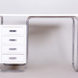 White Bauhaus desk made in 1930s Czechia by Robert Slezak