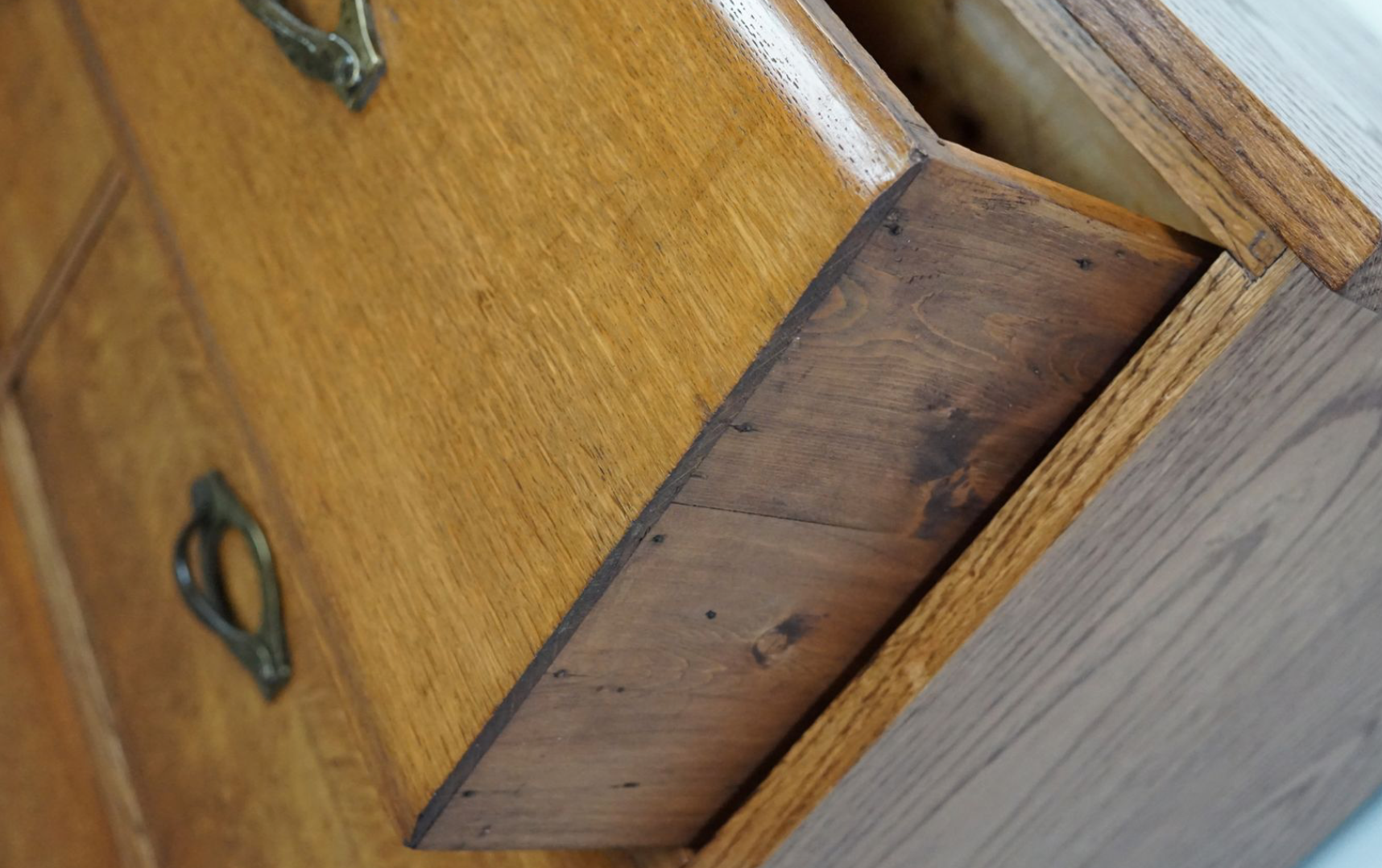 Chest of drawers in oak apothecary France 1930s