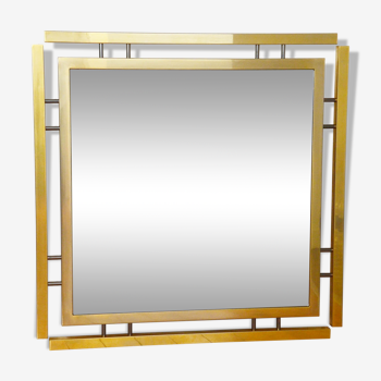 Modernist Italian mirror chrome steel gold 70 71 X 71