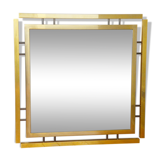Modernist Italian mirror chrome steel gold 70 71 X 71
